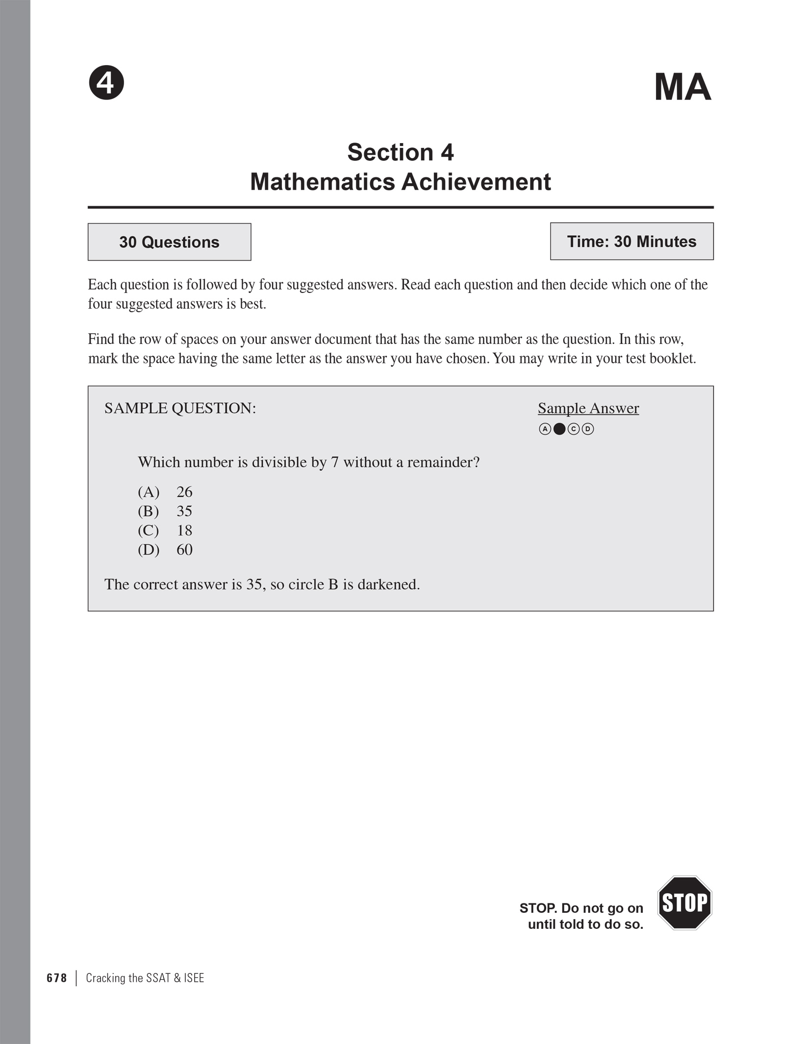 Extended Ebook Content For Cracking The SSAT ISEE 2019 Edition   Lower Level ISEE Practice Test Page30 